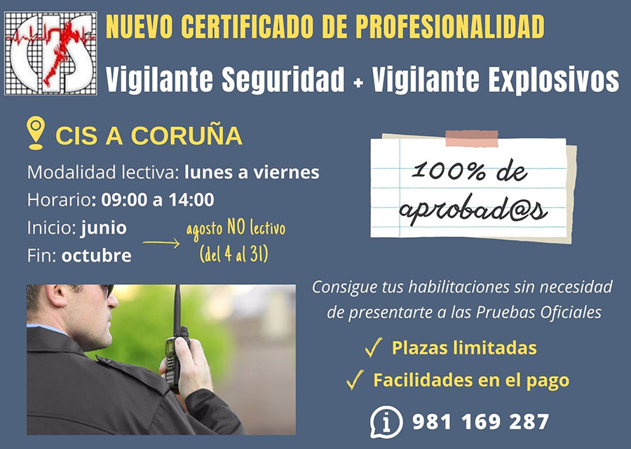 Curso Certificado de Profesionalidad de Vigilante de seguridad y protección de Explosivos – (SEAD0212)